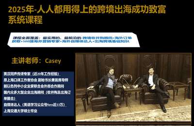 英伦教授01-2025年人人都用得上的高含金量跨境出海成功致富系统课程-纯图文【29节】