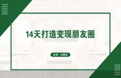 大师兄讲私域02-14天打造变现朋友圈【14节】