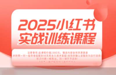 小满电商日记03-2024-25小红书电商实战训练【16节】