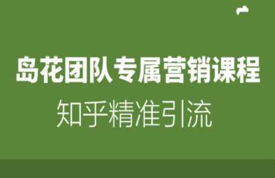 岛花微营销02-知乎-小红书精准引流+打造个人IP+66大促营销课程【4课49节】