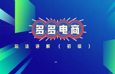 猫多多电商01-拼多多电商自然流玩法+无货源玩法+【3门16节】