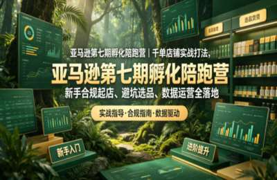 老陈聊跨境-亚马逊孵化陪跑营-第7期：SOP流程+注册避坑+选品梳理+数据分析，千单店铺实战打法