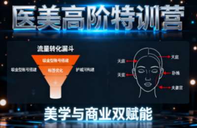0-1000万医美高阶特训营课程，从账号打造到业绩突破层层递进