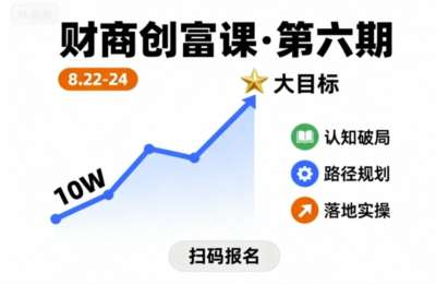 2025财富增长实战课6.0：10万起步+7大风口+6行业案例，小团队年入200万