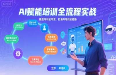 AI赋能培训全流程实站，覆盖培训全场景，打通 Al培训全链路【16节课】