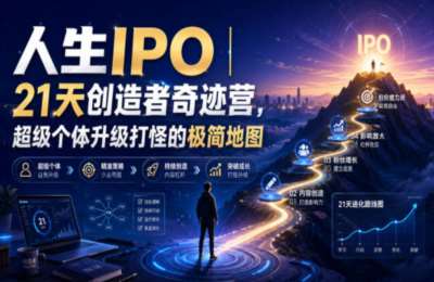 人生IPO︱21天创造者奇迹营，超级个体升级打怪的极简地图