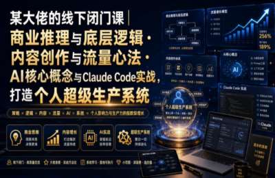某大佬的线下闭门课｜商业推理与底层逻辑·内容创作与流量心法·AI核心概念与Claude Code实战，打造个人超级生产系统（录音+图片）