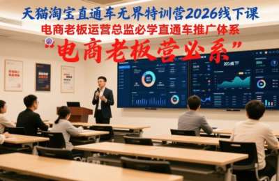 爱上黄昏-天猫淘宝直通车无界特训营2026线下课，电商老板运营总监必学直通车推广体系