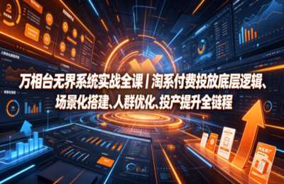 简易电商-万相台无界系统实战全课｜淘系付费投放底层逻辑、场景化搭建、人群优化、投产提升全链路运营教程