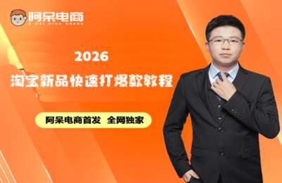 阿呆电商-2026淘宝新品快速打爆款教程，全站推广工具+孵化机制+提报冲顶全流程教学