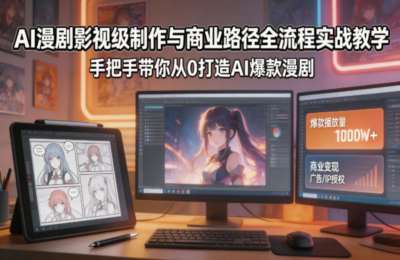 SHANA：AI漫剧影视级制作与商业路径全流程实战教学，手带你从0打造爆款漫剧
