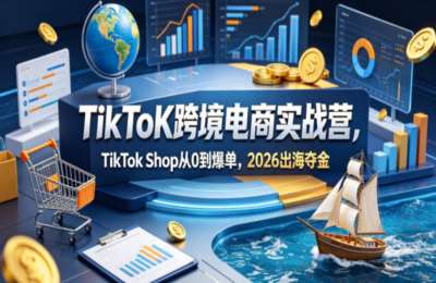 TikToK跨境电商实战营，TikTok Shop从0到爆单，2026出海夺金
