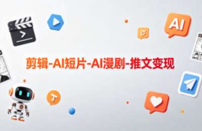 电商实验室-可乐：剪辑-AI短片-AI漫剧-推文变现