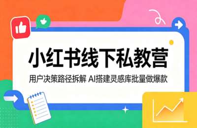 迪安小红书线下私教营：用户决策路径拆解，AI搭建灵感库批量做爆款
