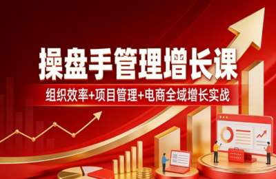 迪安：操盘手管理增长课：组织效率+玩法管理+电商全域增长实战